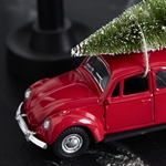 House Doctor XMAS CAR rød 12,5 cm med juletræ på taget - Fransenhome